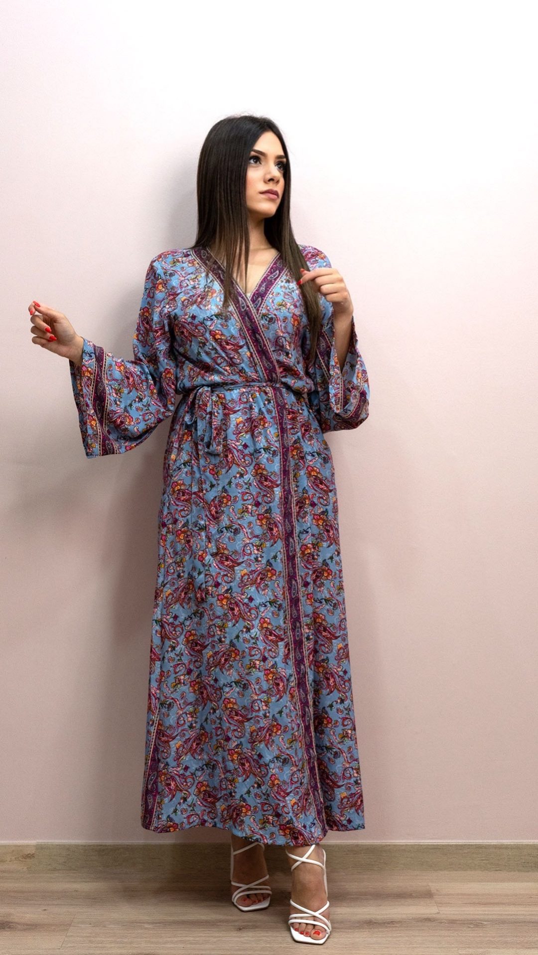 Blue summer breeze kimono