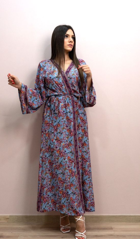 Blue summer breeze kimono